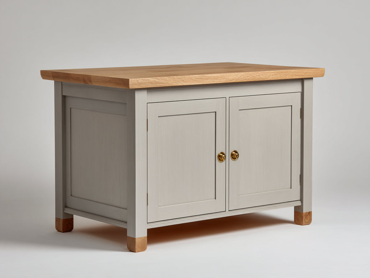 Aparadores de madera 120x45x85 cm - gris-madera natural - almacenaje para comedor