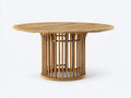Mesa de jardín de madera de teca 160x160x75 cm - Forma redonda - Diseño moderno natural