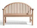 Bancos de jardín de madera 125x58x92 cm - madera natural - respaldo arqueado de listones