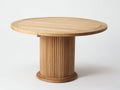 Mesa de jardín de madera de teca 150x150x75 cm - Forma redonda - Diseño moderno natural