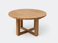 Mesas de jardín de madera 120x120x75 cm - madera natural - mesa redonda de listones
